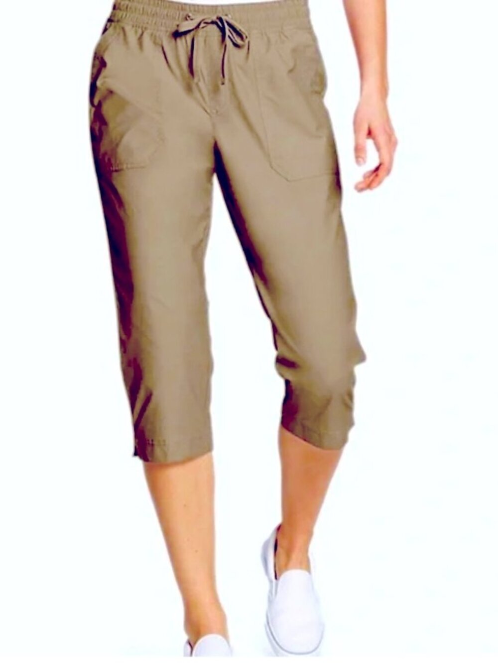 Eddie Bauer Drawstring Capri Pants Sz 10